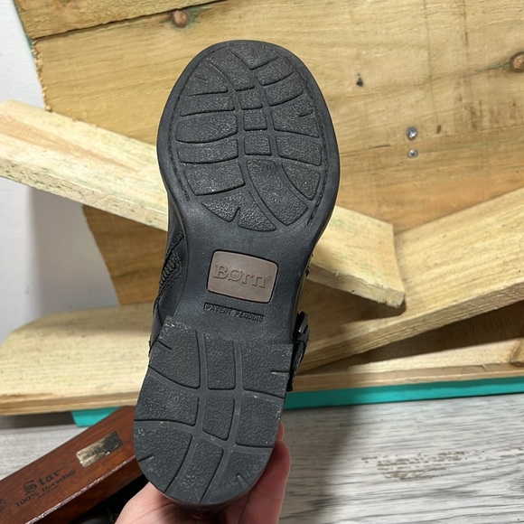 BORN Womens 6.5 M Pirlo Ankle Booties Black Leather Buckle D76103  Boots - Picture 6 of 9